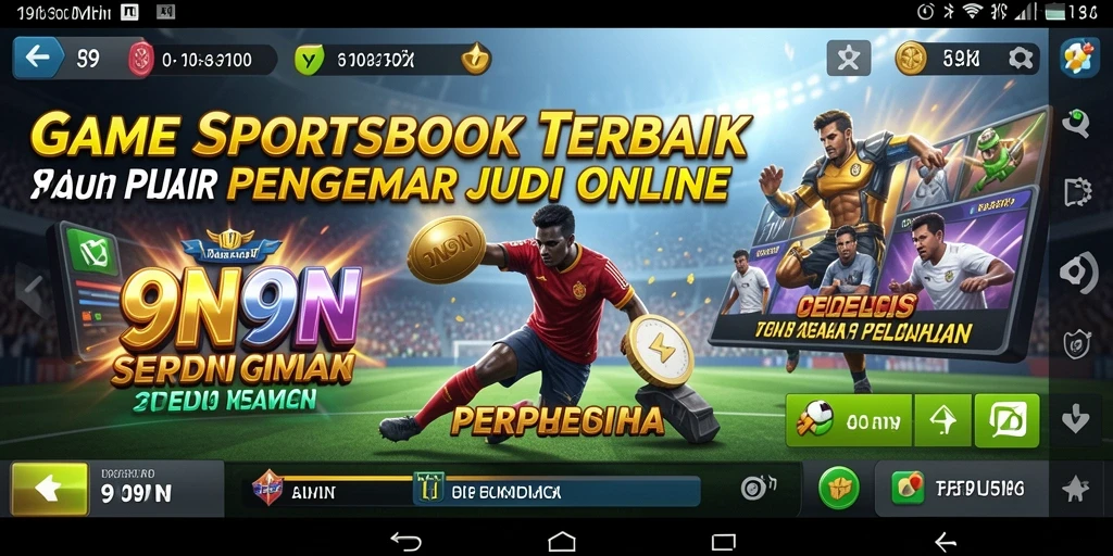 Tampilan seru dari gameplay aplikasi Sportsbook 9N9N.