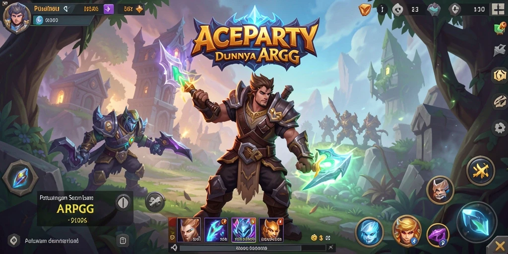 Screenshot menampilkan karakter dalam pertempuran epik di <strong>ACEPARTY</strong>.