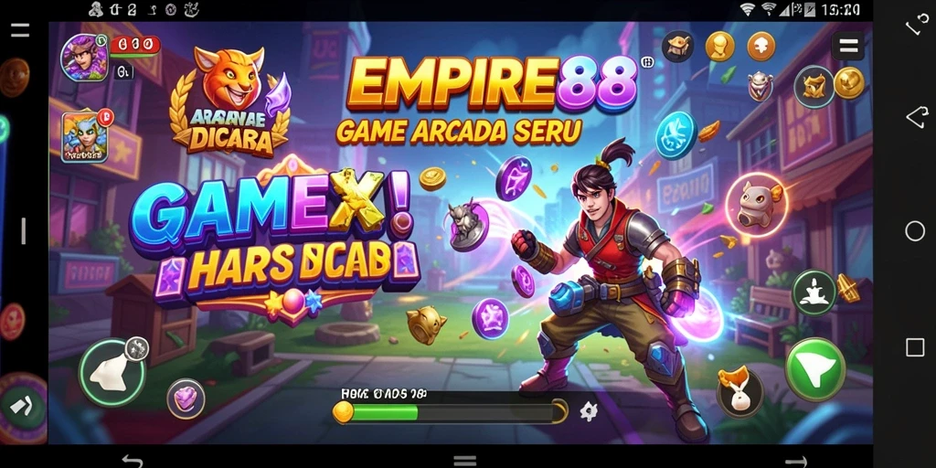 Screenshot menampilkan aksi seru gameplay Arcade EMPIRE88.