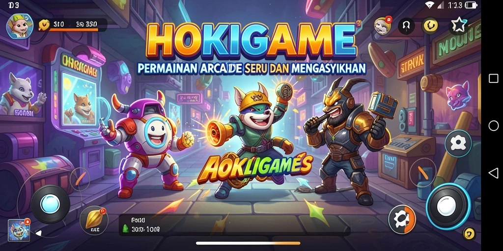 Tampilan gameplay HOKIGAME yang menarik dan penuh warna.