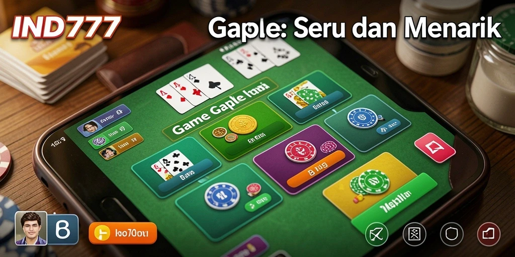 Tampilan gameplay Gaple yang seru dan interaktif.