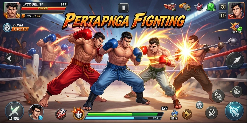 Tampilan spektakuler dari gameplay JPTOGEL77 dengan pertarungan yang intens.