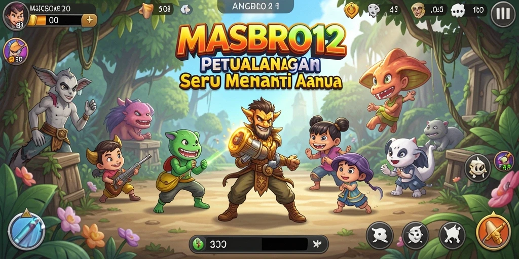 Gameplay seru di dunia petualangan MASBRO12 yang menantang.