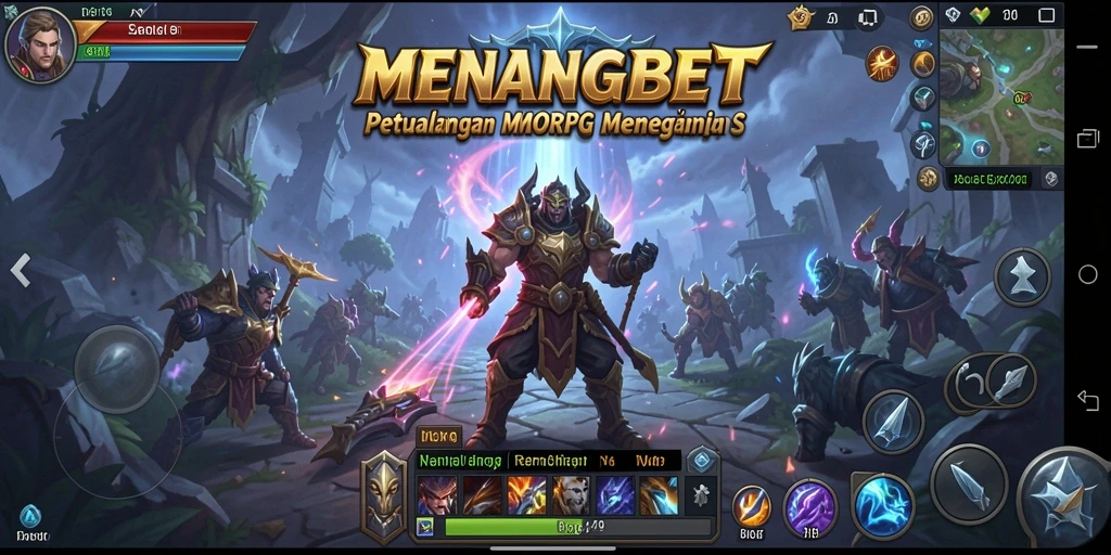 Screenshot menunjukkan aksi seru dalam dunia MMORPG MENANGBET.