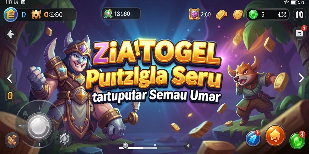 Tampilan gameplay ZIATOGEL yang penuh tantangan dan warna-warni.